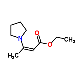 Ethyl (2Z)-3-(1-pyrrolidinyl)-2-butenoate Structure
