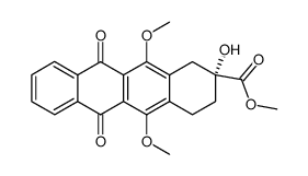 (R)(-)methyl-2-hydroxy-5,12-dimethoxy-6,11-dioxo-1,2,3,4,6,11-hexahydronaphthacene-2 carboxylate结构式