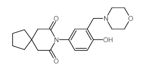 8-[4-hydroxy-3-(morpholin-4-ylmethyl)phenyl]-8-azaspiro[4.5]decane-7,9-dione Structure