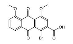 4-Bromo-3-carboxy-1,8-dimethoxy-9,10-anthraquinone Structure