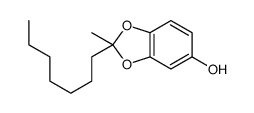 2-heptyl-2-methyl-1,3-benzodioxol-5-ol结构式