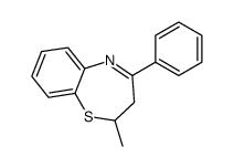 2-methyl-4-phenyl-2,3-dihydro-1,5-benzothiazepine结构式