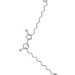 5,5'-二溴-4,4'-双十二烷基-2,2'-联噻吩结构式