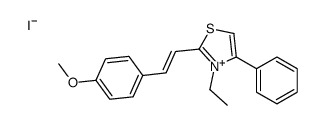 3-ethyl-2-[2-(4-methoxyphenyl)ethenyl]-4-phenyl-1,3-thiazol-3-ium,iodide结构式