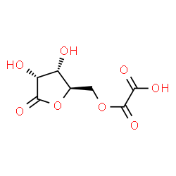 D-Ribonic acid, gamma-lactone, 5-(hydrogen ethanedioate) (9CI) Structure