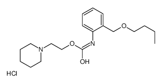 2-Piperidinoethyl o-(butoxymethyl)carbanilate hydrochloride structure
