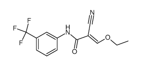 (E)-2-cyano-3-ethoxy-N-(3-(trifluoromethyl)phenyl)acrylamide结构式