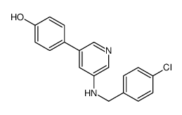 4-[5-[(4-chlorophenyl)methylamino]pyridin-3-yl]phenol结构式