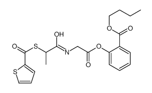 Glycine, N-(1-oxo-2-((2-thienylcarbonyl)thio)propyl)-, 2-(butoxycarbon yl)phenyl ester Structure
