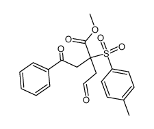 methyl 4-oxo-2-(2-oxoethyl)-4-phenyl-2-tosylbutanoate结构式