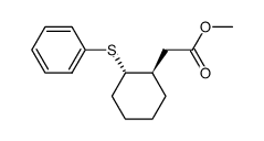 methyl 2-((1R,2S)-2-(phenylthio)cyclohexyl)acetate结构式