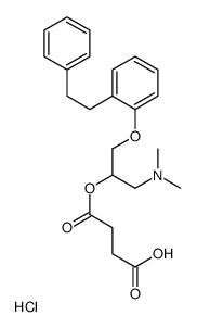 4-[1-(dimethylamino)-3-[2-(2-phenylethyl)phenoxy]propan-2-yl]oxy-4-oxobutanoic acid,hydrochloride Structure