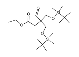 ethyl 3,3-bis(tert-butyldimethylsilanyloxymethyl)-4-oxobutyrate Structure