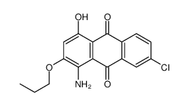 1-amino-7-chloro-4-hydroxy-2-propoxyanthracene-9,10-dione结构式
