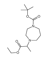 tert-butyl 4-(1-ethoxy-1-oxopropan-2-yl)-1,4-diazepane-1-carboxylate结构式