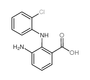 3-氨基-2-(2-氯苯氨基)苯甲酸结构式