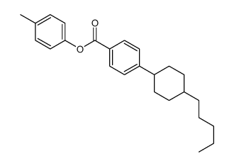 反式-4-(4-戊基环己基)苯甲酸对甲基苯酚酯结构式