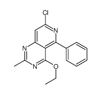 7-chloro-4-ethoxy-2-methyl-5-phenylpyrido[4,3-d]pyrimidine结构式