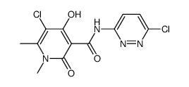 N-(6-chloro-3-pyridazinyl)-5-chloro-1,6-dimethyl-4-hydroxy-2-oxo-1,2-dihydropyridine-3-carboxamide Structure