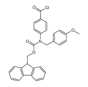 (9H-fluoren-9-yl)methyl (4-(chlorocarbonyl)phenyl)(4-methoxybenzyl)carbamate Structure