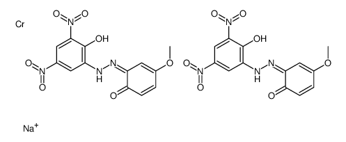 sodium bis[2-[(2-hydroxy-5-methoxyphenyl)azo]-4,6-dinitrophenolato(2-)]chromate(1-)结构式