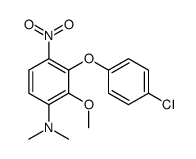 3-(4-chlorophenoxy)-2-methoxy-N,N-dimethyl-4-nitroaniline结构式