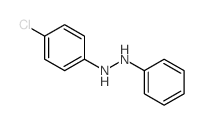 1-(4-chlorophenyl)-2-phenyl-hydrazine结构式
