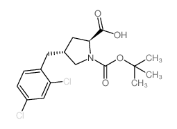 Boc-(R)-γ-(2,4-二氯苄基)-L-脯氨酸结构式
