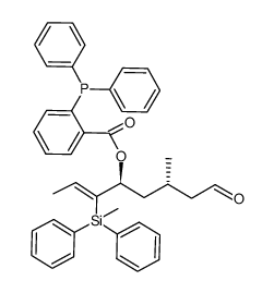 (4S,6S)-(Z)-6-methyl-3-(diphenylmethylsilyl)-8-oxooct-2-en-4-yl-2-(diphenylphosphino)benzoate Structure