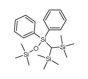 1-(bis(trimethylsilyl)methyl)-3,3,3-trimethyl-1,1-diphenyldisiloxane结构式