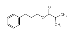 Propanoic acid,2-methyl-, 3-phenylpropyl ester Structure