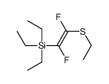 triethyl-(2-ethylsulfanyl-1,2-difluoroethenyl)silane结构式