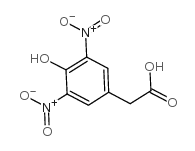 Benzeneacetic acid,4-hydroxy-3,5-dinitro- Structure