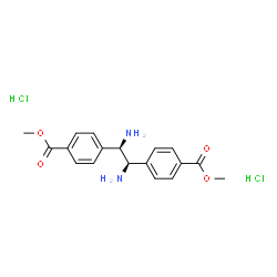 (R,R)-1,2-Bis(4-methoxycarbonylphenyl)-1,2-ethanediamine dihydrochloride Structure