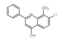 7-氯-8-甲基-2-苯基-4-喹啉醇结构式