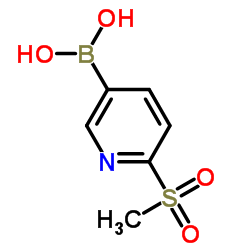 6-甲砜基吡啶-3-硼酸结构式