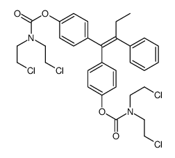 1,1-bis(4-(N,N-bis-2-chloroethylcarbamoyloxy)phenyl)-2-phenylbut-1-ene Structure