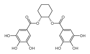 cis-1,2-bis[(3,4,5-trihydroxybenzoyl)oxy]cyclohexane Structure