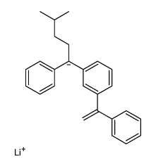 lithium,1-(4-methyl-1-phenylpentyl)-3-(1-phenylethenyl)benzene结构式