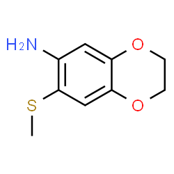 7-(甲硫基)-2,3-二氢苯并[b][1,4]二氧杂环己烯-6-胺结构式