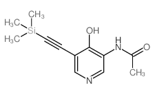 N-(4-羟基-5-((三甲基甲硅烷基)乙炔基)吡啶-3-基)乙酰胺结构式