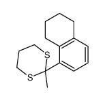 2-methyl-2-(5,6,7,8-tetrahydronaphthalen-1-yl)-1,3-dithiane结构式