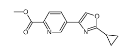 methyl 5-(2-cyclopropyl-1,3-oxazol-4-yl)pyridine-2-carboxylate Structure