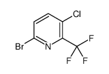 6-Bromo-3-chloro-2-(trifluoromethyl)pyridine structure
