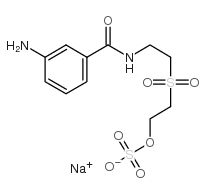 2-[2-(3-氨基苯甲酰胺基)乙基砜基]乙醇硫酸酯结构式