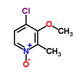 4-氯-3-甲氧基-2-甲基吡啶N-氧化物结构式