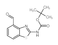 4-甲酰基苯并[D]噻唑-2-基氨基甲酸叔丁酯结构式