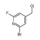2-bromo-4-(chloromethyl)-6-fluoropyridine Structure