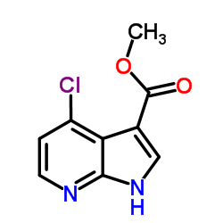 4-氯-1H-吡咯并[2,3-b]吡啶-3-羧酸甲酯结构式
