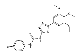 1-(4-chlorophenyl)-3-(5-(3,4,5-trimethoxyphenyl)-1,3,4-thiadiazol-2-yl)urea结构式
